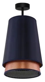 Duolla - Lampadario a plafone BELL SHINY 1xE27/15W/230V diametro 25 cm blu/rame