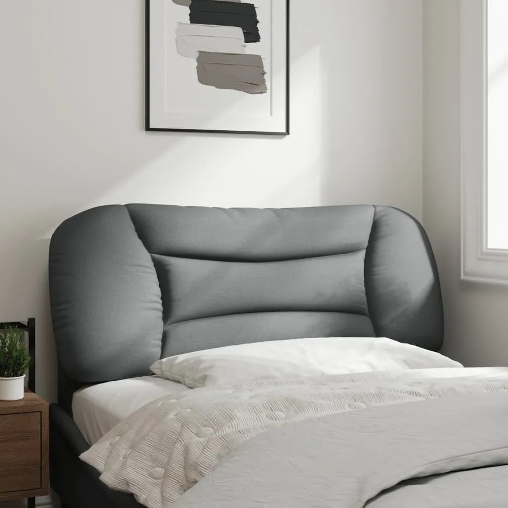 Cuscino testiera grigio chiaro 100 cm in tessuto