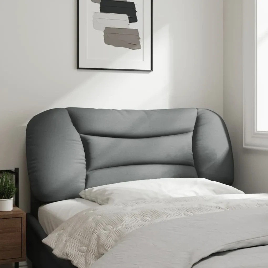 Cuscino testiera grigio chiaro 100 cm in tessuto