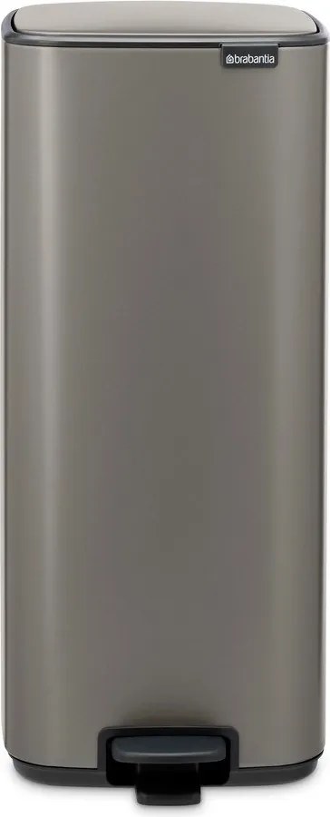 Cestino per la spazzatura grigio in acciaio con pedale 30 l Bo – Brabantia