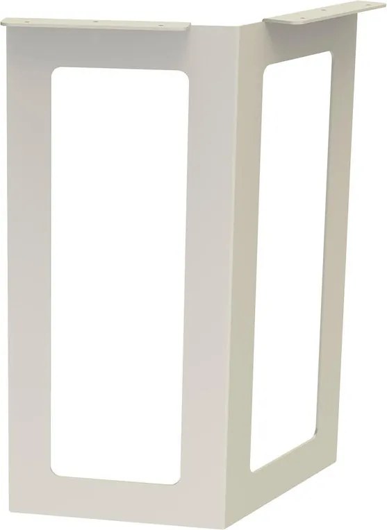 Gamba per mobili STEELMI Boomerang in acciaio cromo opaco L 30 x P 57 x H 71 cm