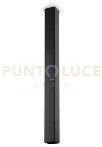 Look square lampada da soffitto 1 luce attacco gu10 6x75cm nero