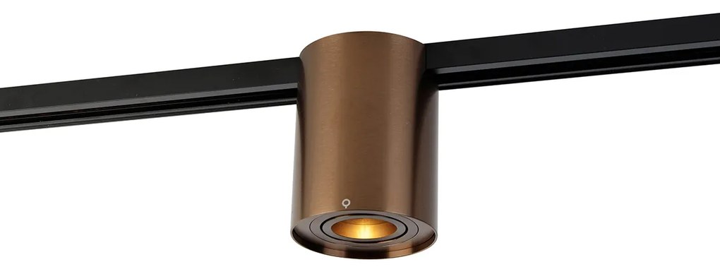 Faretto da binario monofase moderno bronzo scuro - Rondoo Up