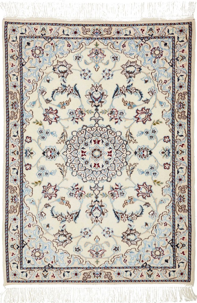 Nain Tappeto 90x70 Beige (Iran) Annodato A Mano