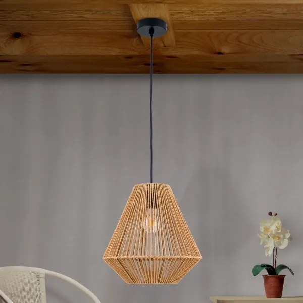 Orion HL 6-1812/1 - Lampadario a sospensione con filo JUNGLE 1xE27/40W/230V diametro 31 cm canapa