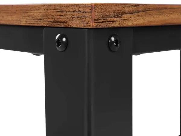 Tavolino da servizio MARGE marrone/nero