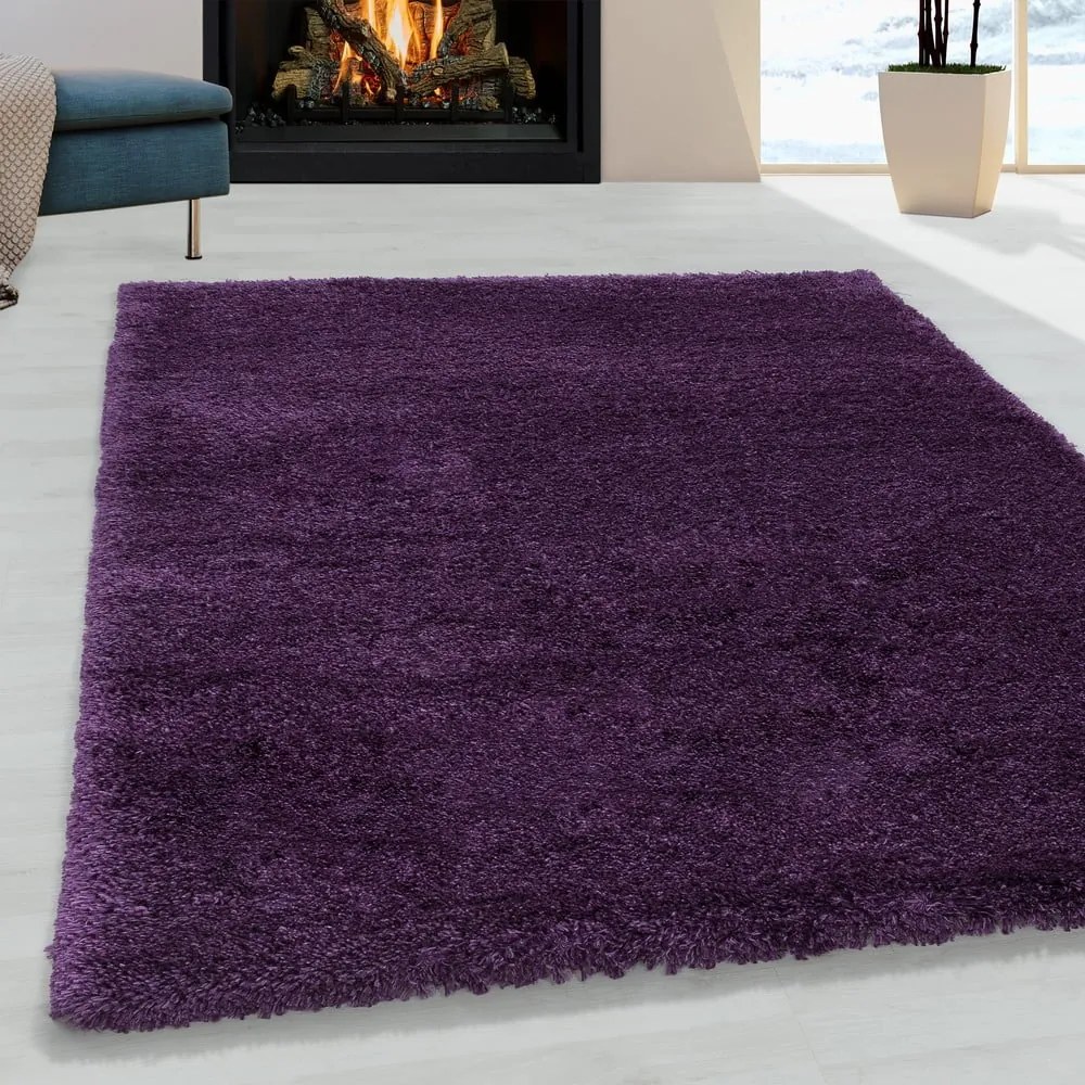 Tappeto viola scuro 200x290 cm Fluffy - Ayyildiz Carpets