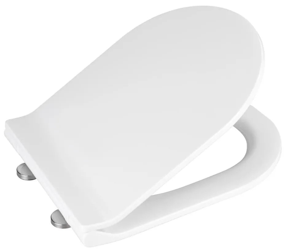 WENKO 22415100-Sedile WC HABOS 46x36 cm bianco/argento
