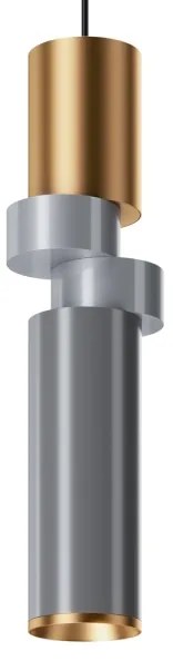 Maytoni MOD303PL-01CFL3 - Lampadario a sospensione con filo PALETTE 1xGU10/40W/230V oro/grigio