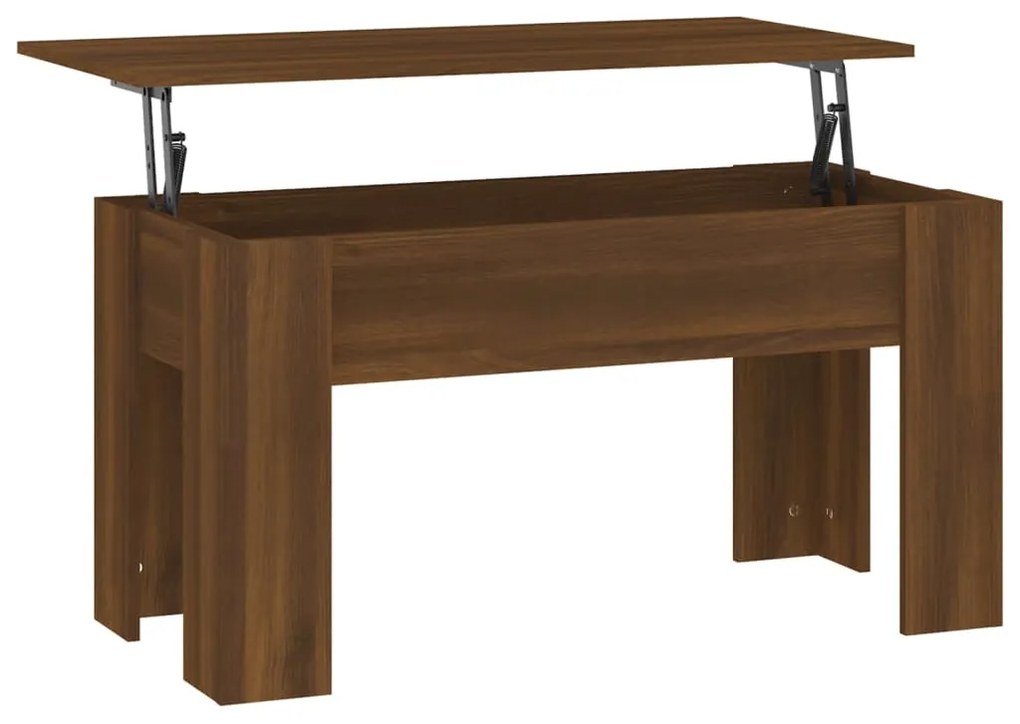 Tavolino Salotto Rovere Marrone 101x49x52 cm Legno Multistrato