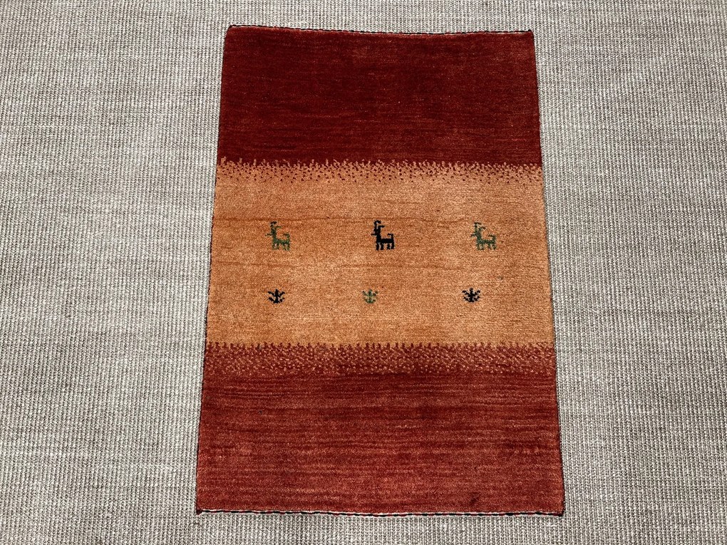 Gabbeh Tappeto 60x90 (Iran) Annodato A Mano