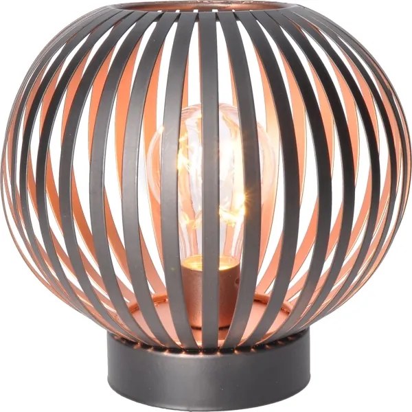 Solight WO3102 - LED Lampada da tavolo decorativa LED/3xAA nero/rame