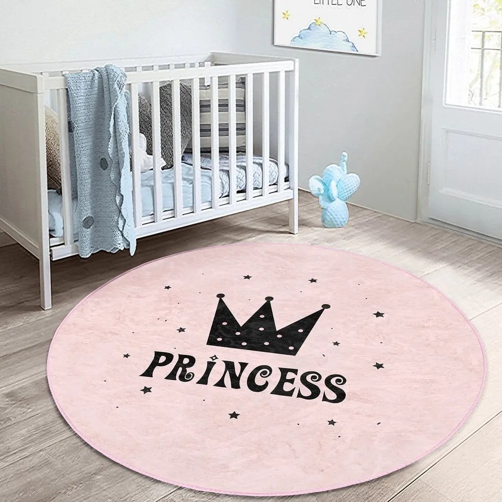 Tappeto rosa per bambini ø 120 cm Comfort - Mila Home