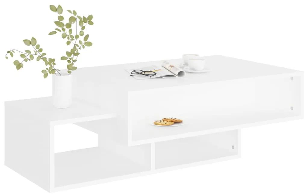 Tavolino da salotto bianco 102x55x42 cm legno legno multistrato