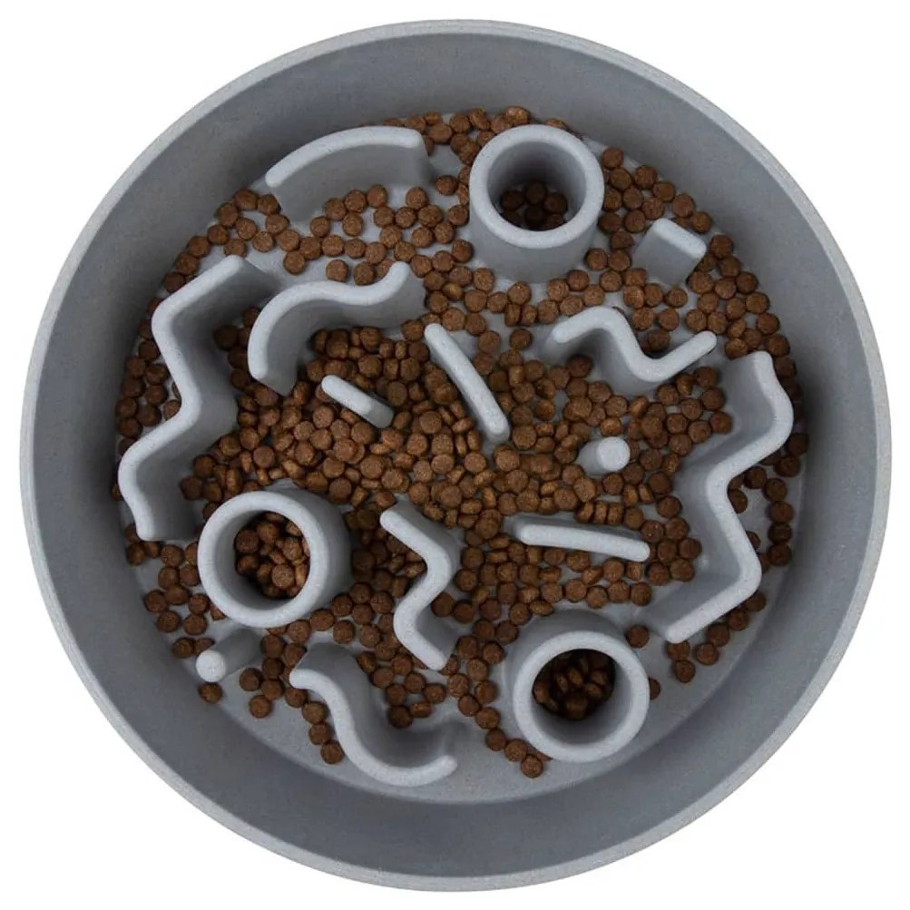 DISTRICT70 Ciotola Anti-Ingozzamento per Cani Bambù 28 cm Blu Ghiaccio