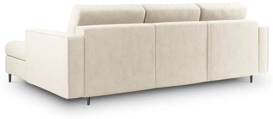 Divano letto angolare beige chiaro, angolo destro Santo - Milo Casa