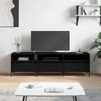 Mobile Porta TV Nero 150x30x44,5 cm in Legno Multistrato 831285