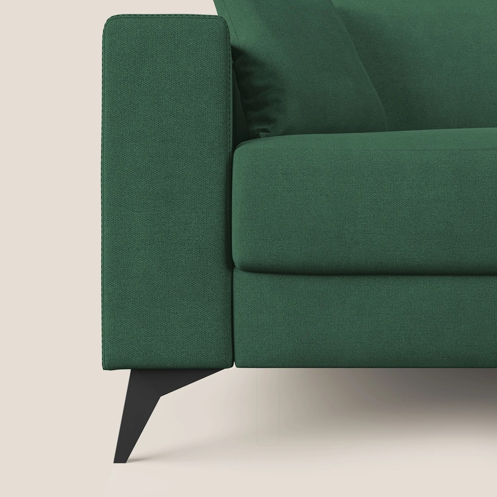Pegaso divano letto angolare con poggiatesta reclinabili e rivestimento impermeabile T02 verde