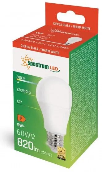 Bulbo LED WW E27 230V 9W WOJ+14610
