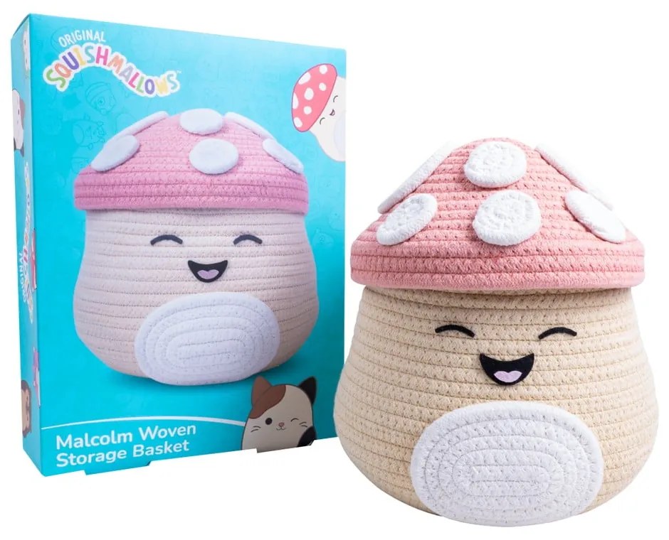 Cesta per giochi da bambino beige in tessuto ø 23x22 cm Fizz Malcolm – SQUISHMALLOWS
