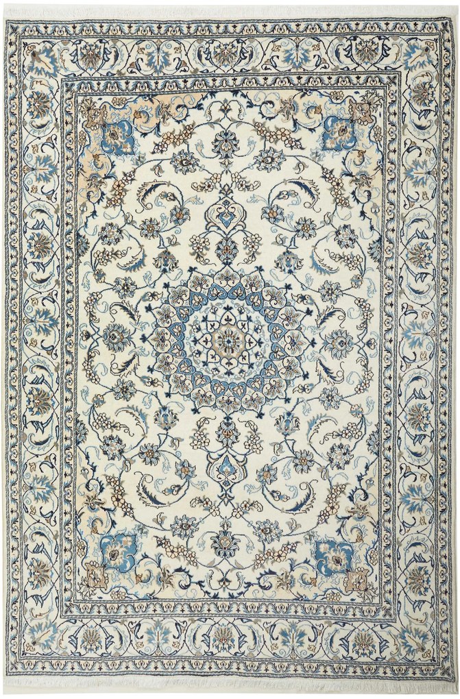Nain Tappeto 200x290 Beige (Iran) Annodato A Mano