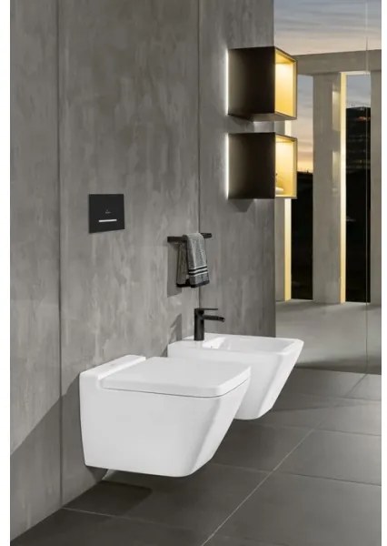 Villeroy & Boch 922169AN -Pulsante di scarico VICONNECT nero opaco/cromo opaco