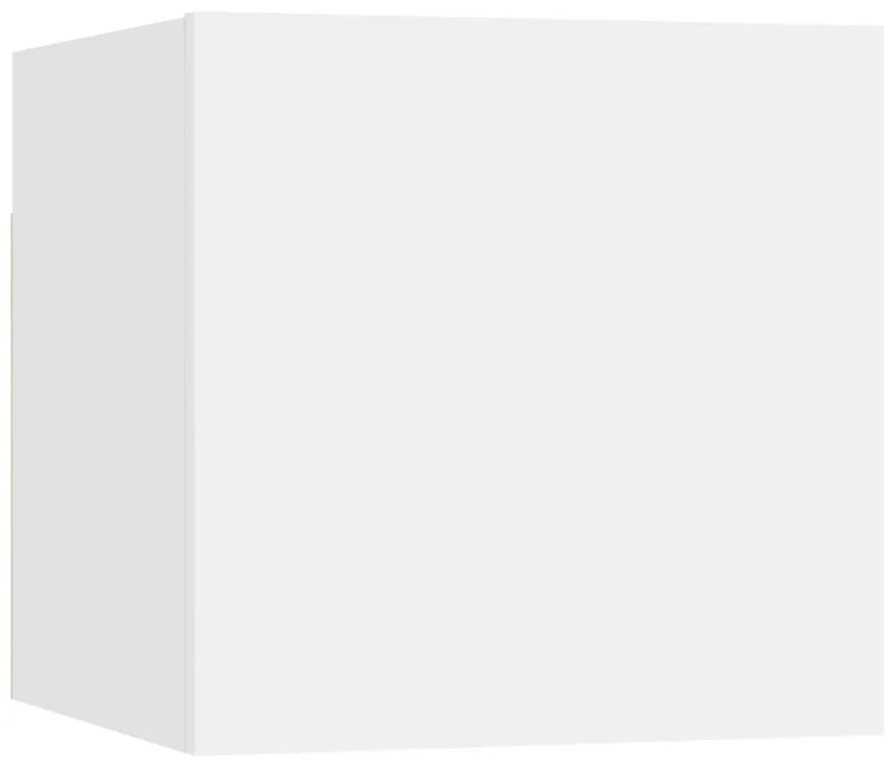 Armadietto a parete per tv bianco 30,5x30x30 cm