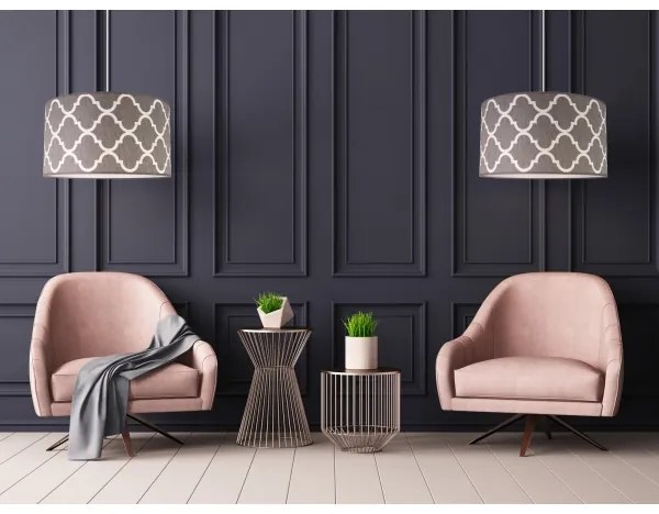 Duolla - Lampadario a sospensione con filo MAROKO 1xE27/40W/230V diametro 45 cm grigio/bianco