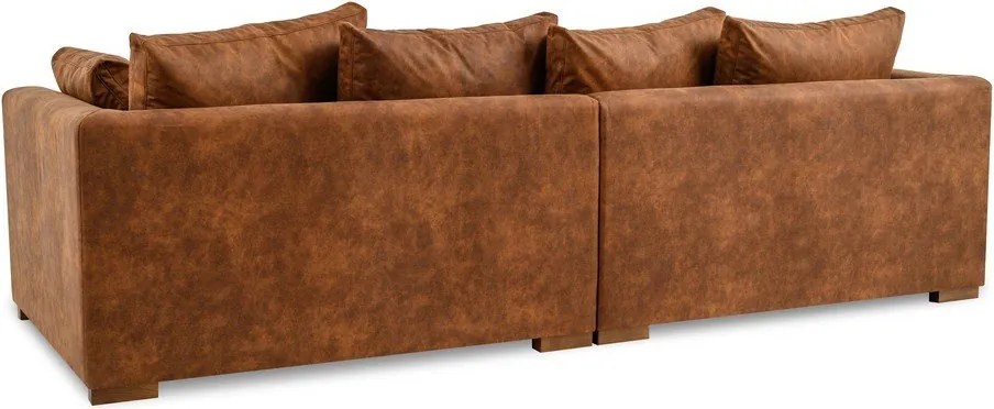 Divano in similpelle marrone cognac 266 cm Hamburg - Scandic
