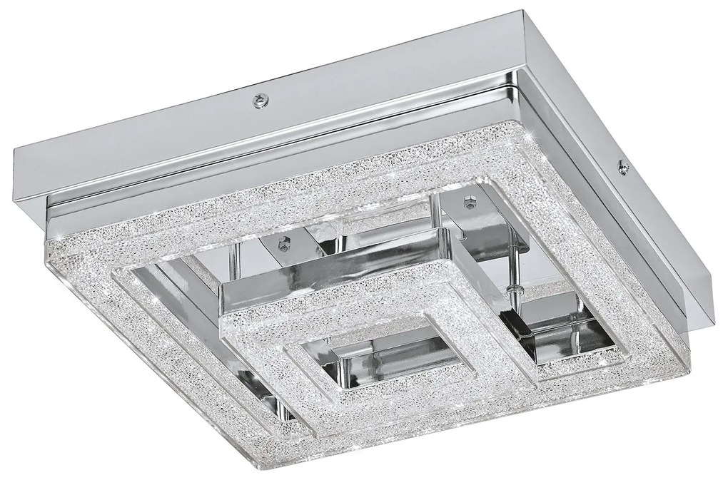 Plafoniera Moderna Fradelo Acciaio Cromo 1 Luce Led Integrato 2W