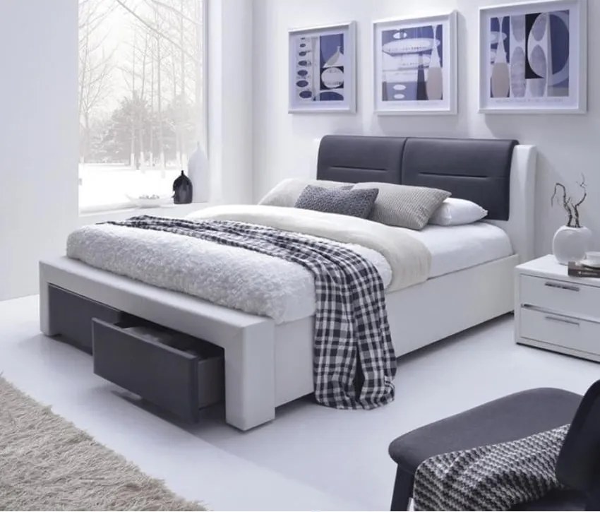 Letto Cassandra S in ecopelle - 160x200 cm