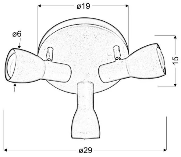 Luce Spot PICARDO 3xE14/40W/230V turchese