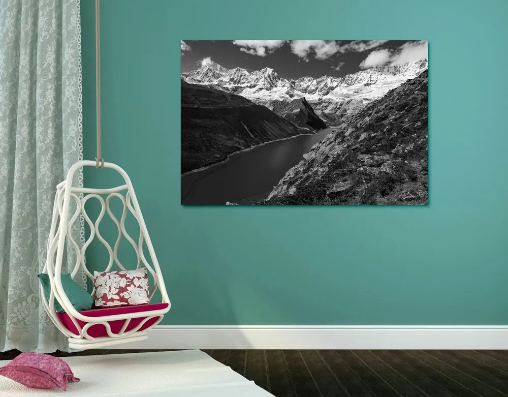 Quadro su tela – Parco nazionale Patagonia in Argentina in bianco e nero