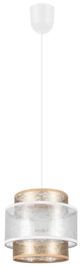 Lampadario a sospensione con filo GABI 1xE27/60W/230V oro/bianco diametro 20 cm