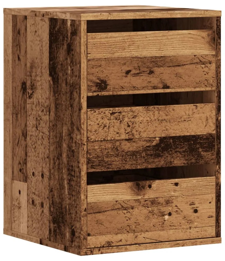 Cassettiera angolare legno antico 40x41x58 cm legno multistrato