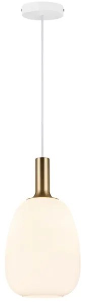 Nordlux - Lampadario a cavo ALTON 1xE27/60W/230V bianco/nero/ottone