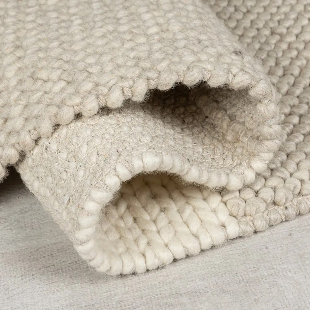 Tappeto beige tessuto a mano con lana 160x230 cm Minerals Patchwork - Flair Rugs