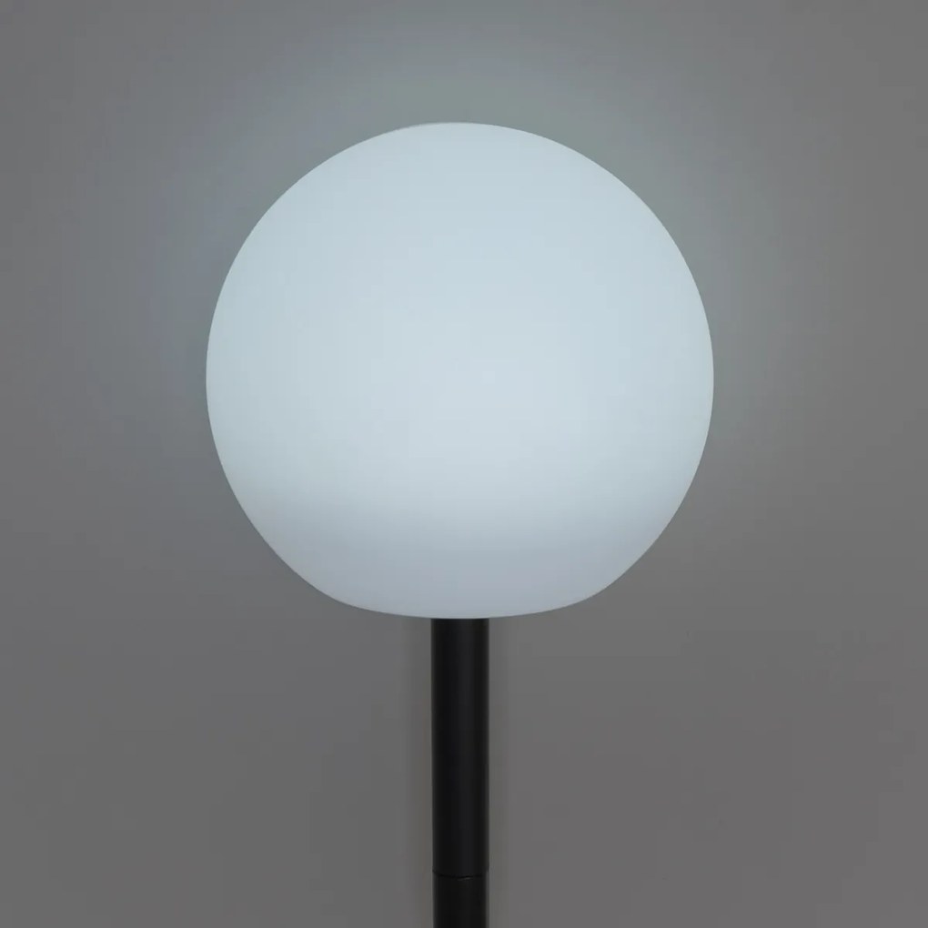 Set di 3 lampade da terra per esterni bianche con LED solari IP44 - Ludger