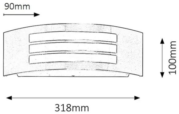 Rabalux 8410 - Applique da esterno ROMA 1xE27/14W/230V