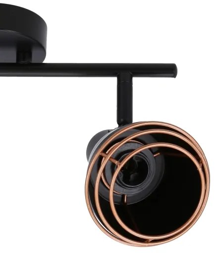 Faretto da parete NERIA 2xE14/40W/230V nero/rame