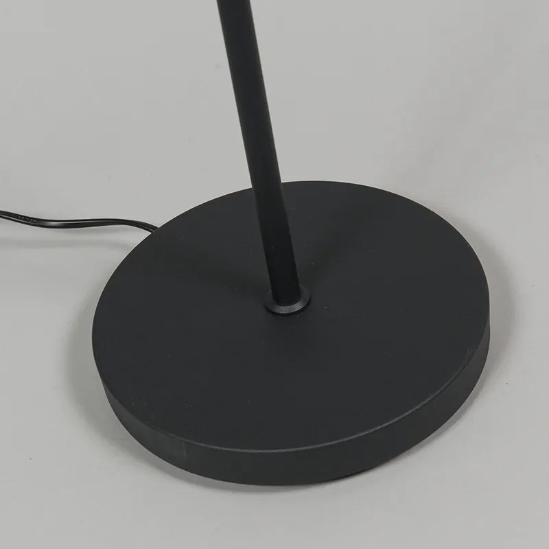 Lampada da terra moderna nera con LED regolabile - Trax