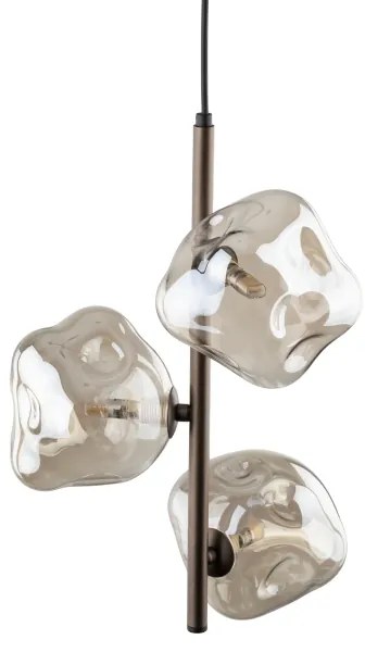 Lampadario a sospensione LAVA su cavo 3xG9/8W/230V bronzo/beige fumé