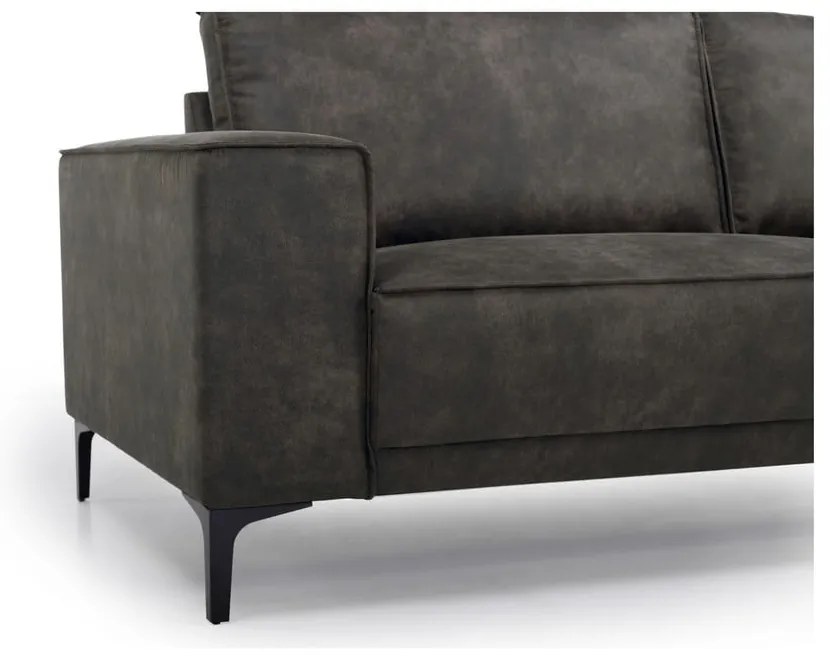 Divano angolare antracite in similpelle (angolo destro) Copenhagen - Scandic