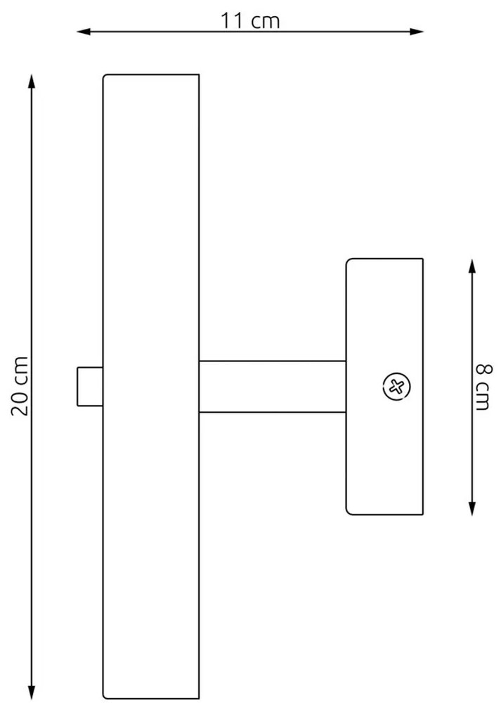 Lampada da parete in acciaio NEMO K2 da interno 2xG9