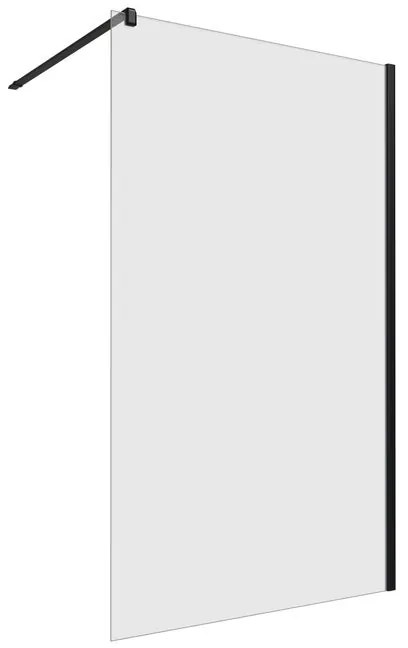 Walk-in L 120 x H 200 cm, vetro 8 mm vetro senza finitura / trasparente nero