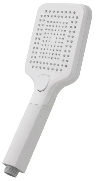 Doccetta quadrata 26,6 cm con tre tipi di getto bianco opaco in ABS Hidra