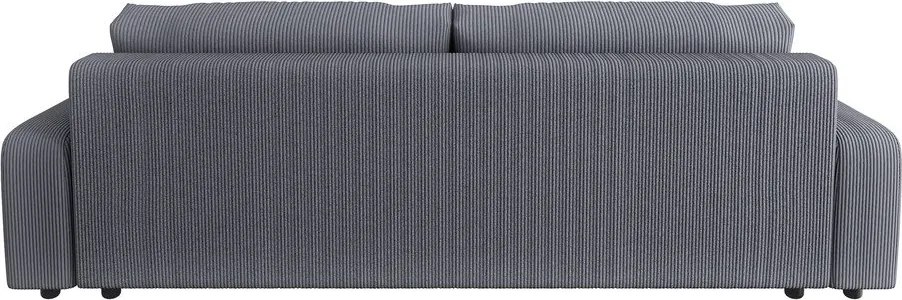 Divano grigio scuro allungabile/con contenitore con rivestimento in velluto a coste 234 cm Sara – Ropez