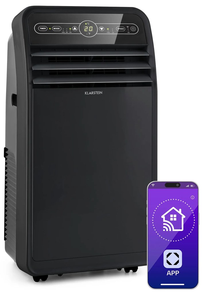 blumfeldt Metrobreeze New York Smart 7k - Climatizzatore mobile, 7000 BTU/2,1 kW, classe energetica A, telecomando