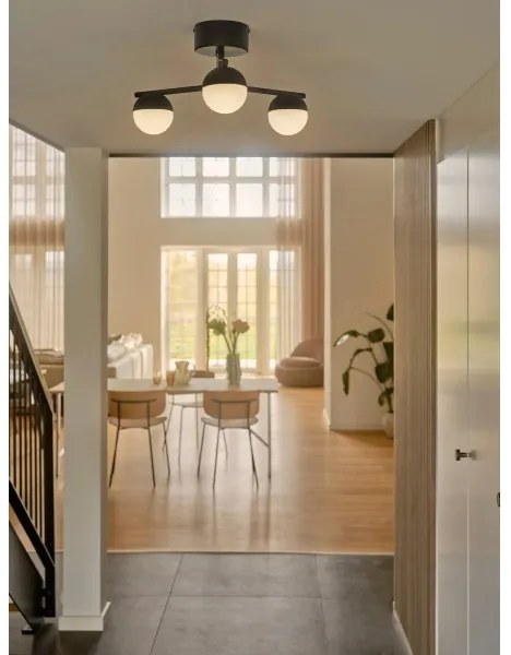 Nordlux - Lampadario a plafone CONTINA 3xG9/5W/230V nero