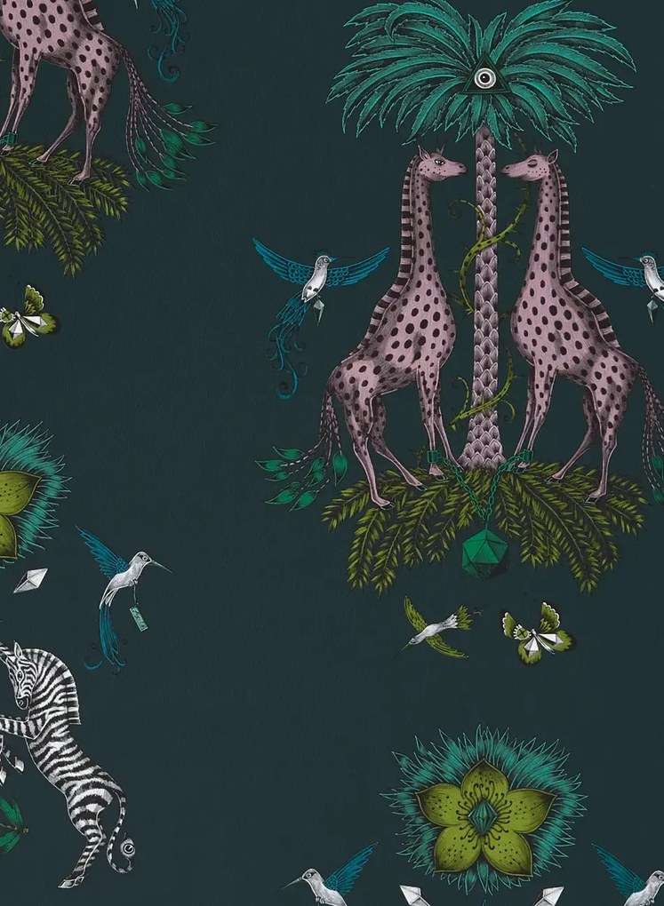 Clarke & Clarke Carta da parati Creatura - Teal